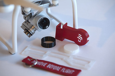 DJI Phantom Standard Deluxe Flight Kit RED Cap Hood Guard Lock  keych