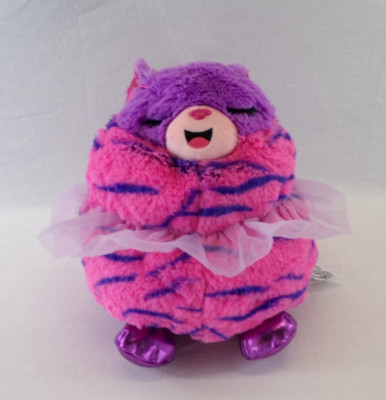 Misfittens Leopard Cat 10'' Plush Multicolor Stripes Basic Fun Purple Tail Skirt