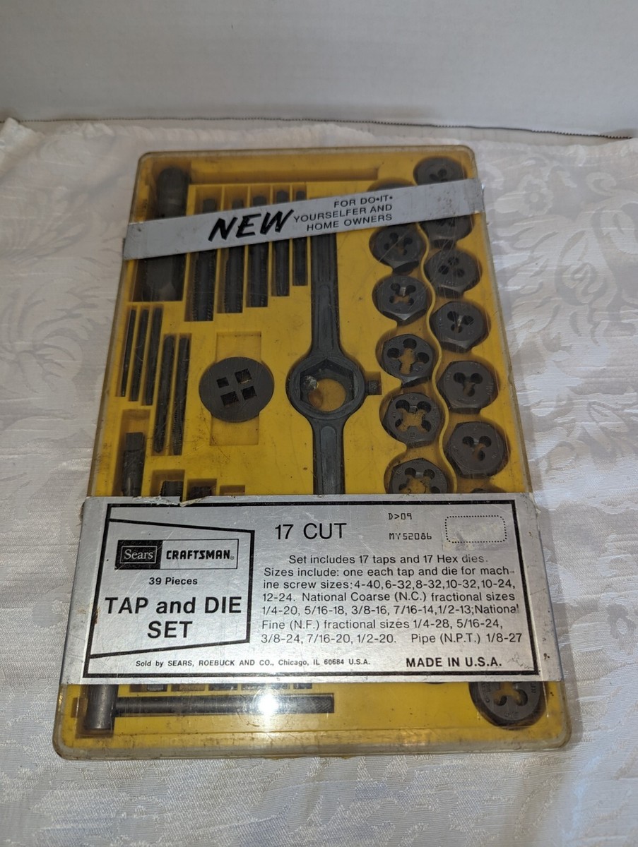 Vintage Craftsman 39 Piece Tap and Die Set #52086 - Complete | eBay