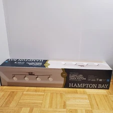 Hampton Bay 4-Light LED Directional Track Lighting Fixture Brushed Nickel Finish