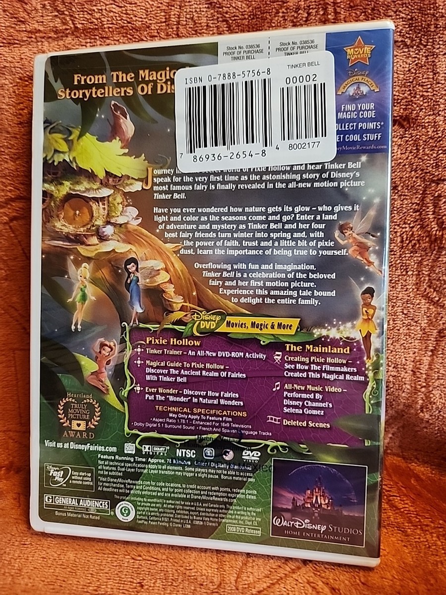 WALT DISNEYS Tinker Bell (DVD, 2008) New / Sealed 786936265484| eBay