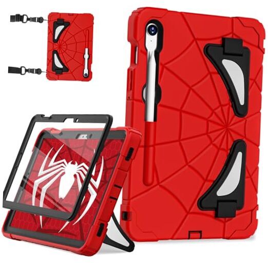 Galaxy Tab S9 FE Case 10.9 Inch/Galaxy Tab S9 Case 11 Inch, Kids b-Red Black
