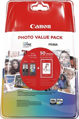 Canon PG540L Schwarz & CL541XL Farbe High Capacity Tintenpatronen MX535 MX525 MX