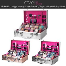 Dawn Till Dusk by Envie Make Up Set Storage Box Rose Gold or Silver, 54 or 80pcs