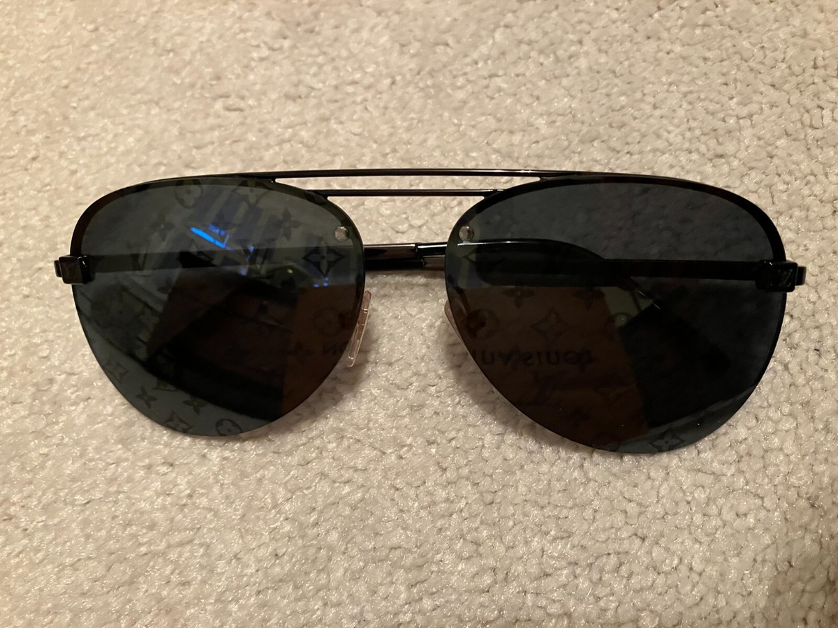 NEW Louis Vuitton Clockwise Monogram Dark Gun Sunglasses Z1019W