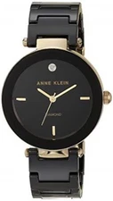Anne Klein Women's AK/1018BKBK Black Ceramic Bracelet Watch  Assorted Colors 