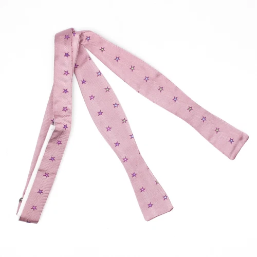 Gladson Mens Silk Bowtie Bow Tie Pink Blue Green Stars Skinny Italy Narrow