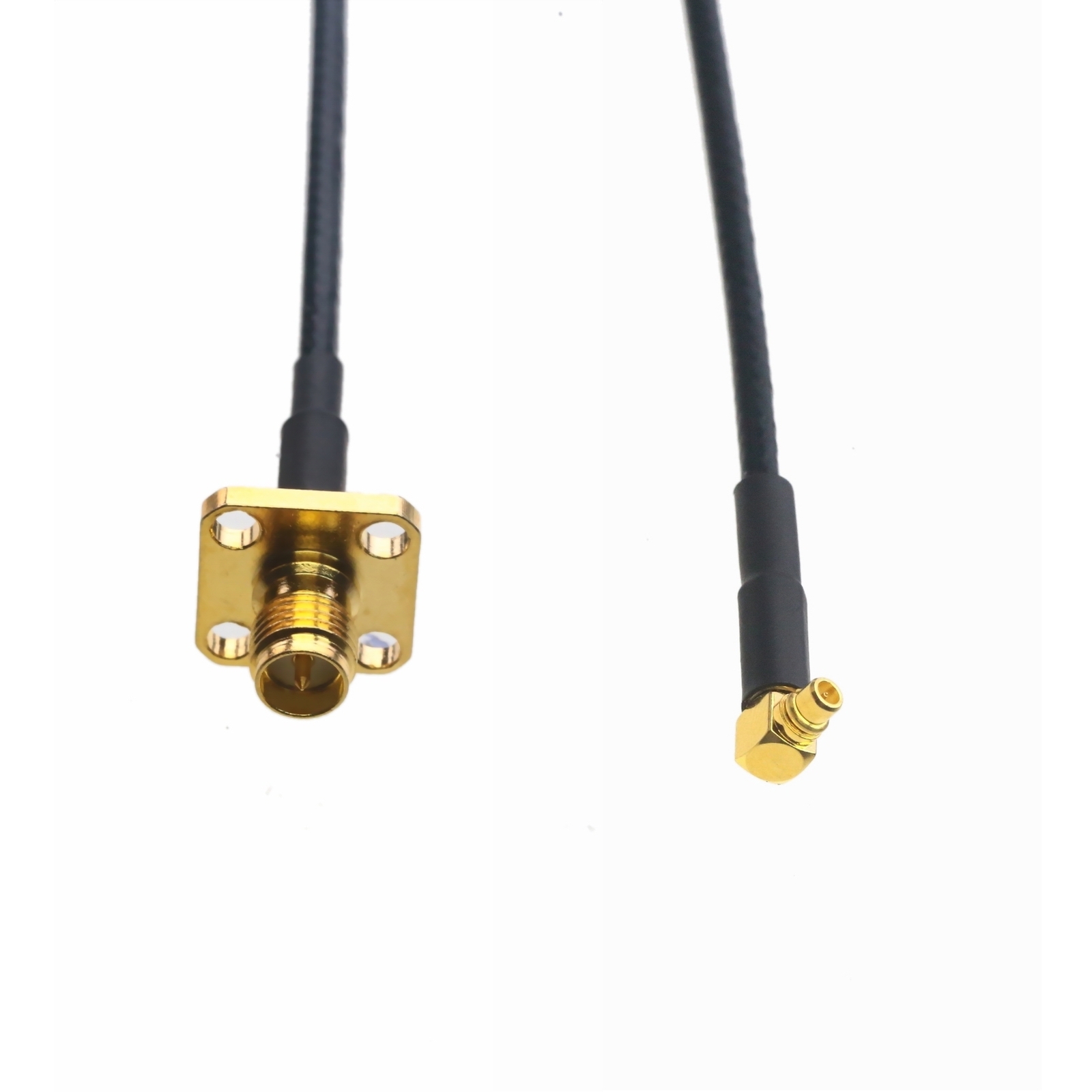 RF Cable MMCX male elbow to RP-SMA Female Flange panel RG316 6