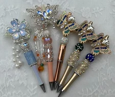 Custom beaded bling pens!! Luxury Inspired Gift.Basket filler. Journal. Collect!