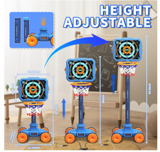 3-in-1 Kids Sports Set   Basketball Hoop, Foam Blaster  Ring Toss Game