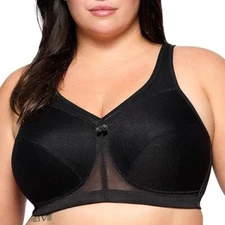 GLAMORISE Black Magic Lift Active Support Bra, US 40I, UK 40G, NWOT