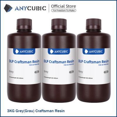 3KG ANYCUBIC Grau DLP Craftsman UV-Harz für LCD DLP Resin 3D Drucker Grey Resin