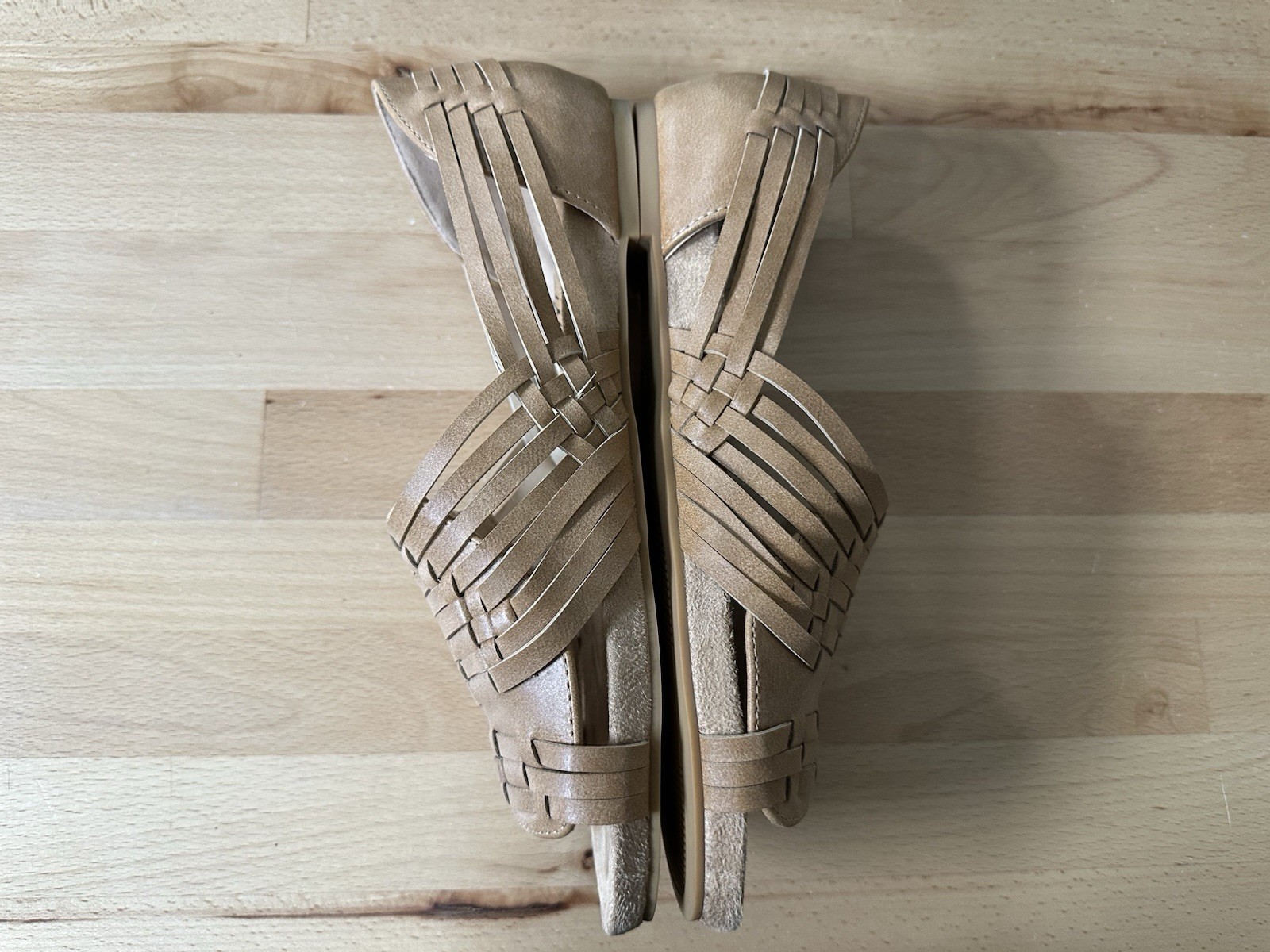 Bellini Women's Native Huarache Sandals Light Biege Tan Size 9 New image 4