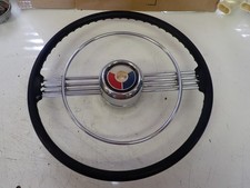 1953 Buick Banjo Steering Wheel With Horn Ring Horn Button Nice Chrome