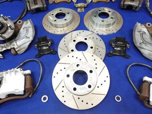Ford Mustang 1987-1993 completo delantero trasero 5 orejetas freno de disco conversión usado I17 - Imagen 8 de 24