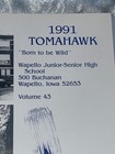 1991 Wapello Iowa Tomahawk Jr Sr High School Yearbook — photo 3