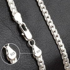 925 Sterling Silver Chain Necklace Jewelry for Women Men