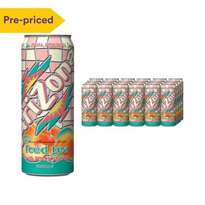 Arizona Iced Tea with Peach Flavor 22 FL/OZ 24 PACK OF CANS