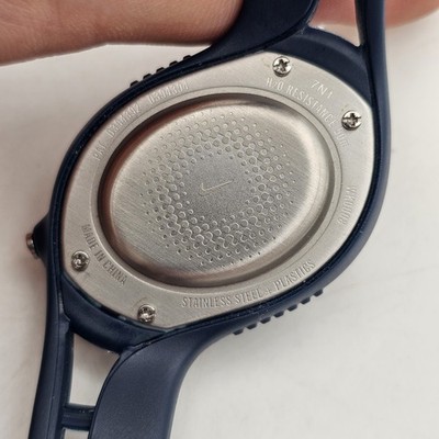 Vintage Y2K 00s NIKE TRIAX Sport Watch Analog Quartz Silver Blue