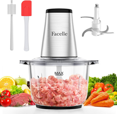 Food Processor, Facelle Meat Grinder 8-Cup Food Chopper Electric Vegetable Chopp