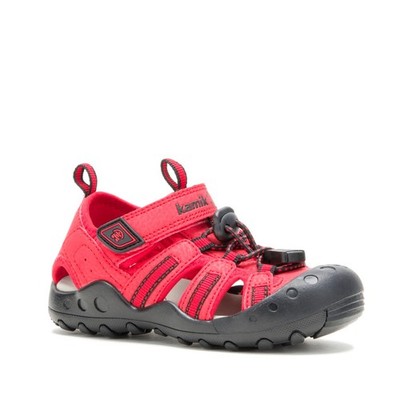 Kamik Crab Outdoor Kinder Zehenschutz Sandale Trekkingsandale rot Gr.22-39