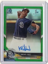 Michel Baez 2018 Bowman Chrome Prospect Auto Green Refractor /99 #CPA-MB Auto