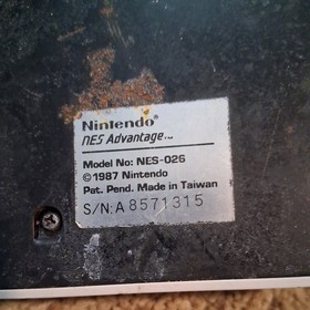 Nintendo Entertainment System NES Advantage Wired Joystick Controller