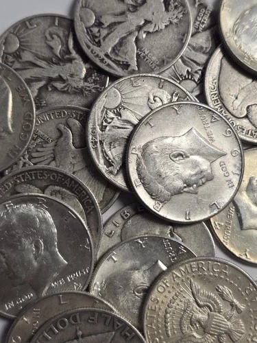 20 Coin Roll of 90% Silver Half Dollars ($10 Face Value) SKU05