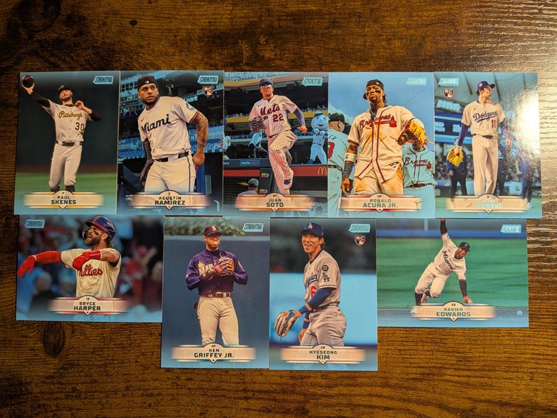 2025 Topps Stadium Club Baseball Light Blue Parallels Lot Of 9