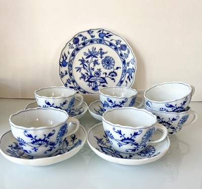 Meissen Blue Onion Pattern Zwiebelmuster Porcelain Tea Service
