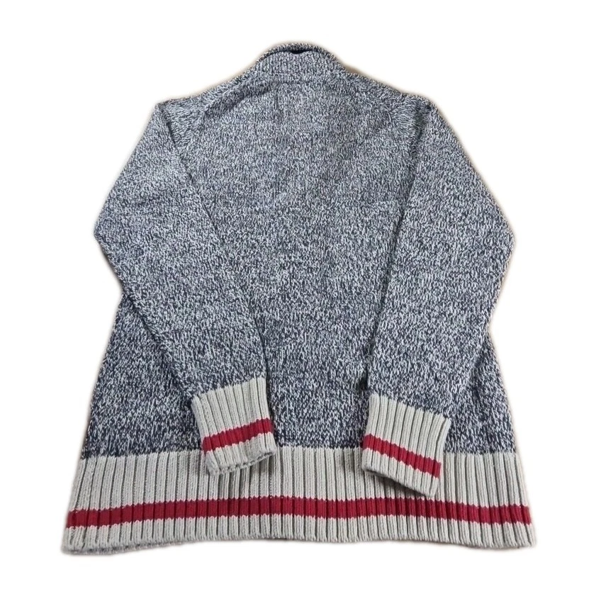 Roots Cabin Canada Button Cardigan Sz. S Heavy Duty Quality Red Trim Wool Blend - Image 3 of 4