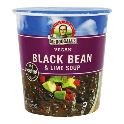 Dr McDougalls Right Foods Black Bean and Lime Big Cup Soup, 3.4 Ounce
