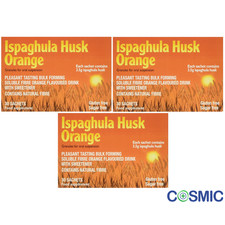 3 X Ispaghula Husk Orange Drink 30 Sachets - Fibre Drink for Digestive Health