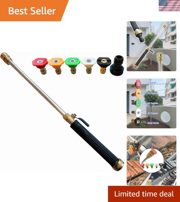 #ad Effortless Cleaning: Garden Hose Brass Pressure Washer Wand with Quick Connector $36.09