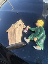 Vintage Arnel s Race To The Outhouse Wall Decor 2 Pc. Ma Outhouse Ceramic