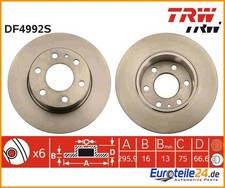 2 St. Bremsscheibe TRW DF4992S für Iveco Daily IV Kasten