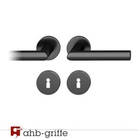 Fsb TüRgriff 1076 Rosette Asl® Schwarz Matt, äHnlich Ral 9005 Bb TüRdrüCker
