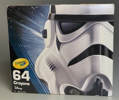 New Unopened Box 64 Crayola Collectable Crayons Disney Star Wars With Sharpener