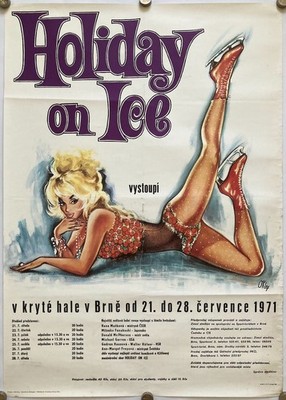 Original Vintage Poster HOLIDAY ON ICE - SHOW - EISKUNSTLAUF - THEATER - 1971