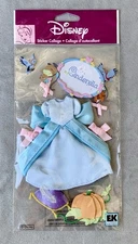 Vintage Disney Jolees Boutique Cinderella Slipper Mice Stickers Dimensional