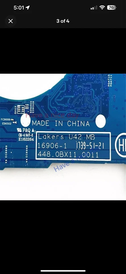 934999-601 16906-1 para placa base HP Envy X360 15-BQ 448.0BX11.0011 Foto 2 de 4