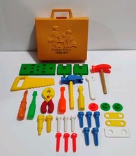 Vintage Fisher-Price Toolbox Suitcase  Random Tools Lot
