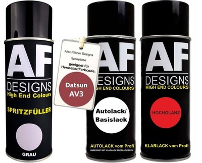 Spritzfüller Set für Datsun AV3 Raspberry Red Metallic Klarlack Spritzfüller Gru