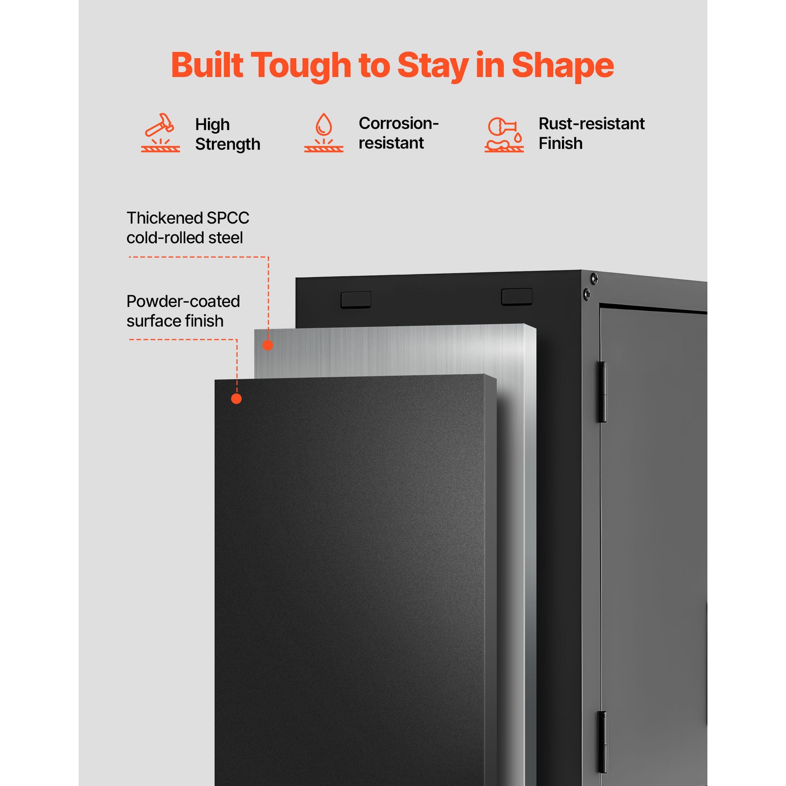 Uimoso 30-Inch Metal Wall Cabinet with Adjustable Shelf for Garage Storage