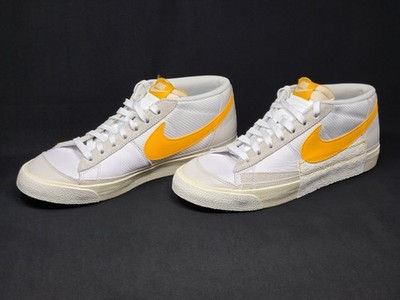 Nike Blazer Low Pro Club Mens Size 10 White Ivory Yellow Shoes FJ3694-102 NBY