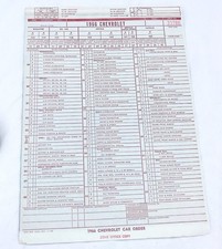 1966 Caprice Impala Biscayne Bel-air Nos Gm Dealer Special Order Form 66 Ss 427