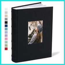 Photo Album 4x6 300 Photos Linen Frame Cover with Memo Areas Photobook Large ...