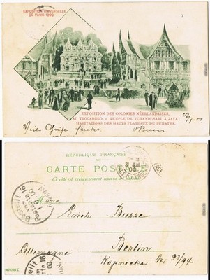 CPA Ansichtskarte Paris Pavillon Niederlande - Java Sumatra Expo  1900