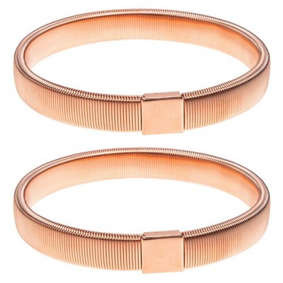 2 Pcs Wrist Cuff Spring Bracelet Women's Miss Arm Jewelry Jewellery