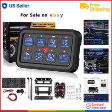 8 Gang Switch Panel Car Waterproof RGB Lighting Control Relay Box for Vehicle